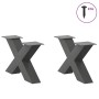 Patas de mesa centro forma X 2uds acero antracita 60x(30-31) cm de , Patas para mesas - Ref: Foro24-4012942, Precio: 87,82 €,...