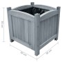 Gartenbeete 2 Stück aus massivem Tannenholz 30x30x30 cm von vidaXL, Töpfe und Pflanzgefäße - Ref: Foro24-310041, Preis: 51,12...