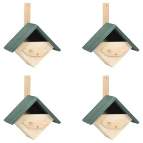 Casa para pájaros 4 unidades madera de abeto 24x16x30 cm de vidaXL, Pajareras - Ref: Foro24-47247, Precio: 49,74 €, Descuento: %