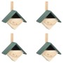 Vogelhaus 4 Stk. Fichtenholz 24x16x30 cm von vidaXL, Vogelhäuser - Ref: Foro24-47247, Preis: 50,97 €, Rabatt: %