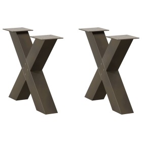 Patas de mesa centro forma X 2uds acero natural 60x(42-43) cm by , Table legs - Ref: Foro24-4012963, Price: 92,99 €, Discount: %