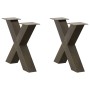 Patas de mesa centro forma X 2uds acero natural 60x(42-43) cm by , Table legs - Ref: Foro24-4012963, Price: 87,43 €, Discount: %