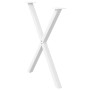Patas para mesa de comedor en forma de X 2 uds acero blanco by , Table legs - Ref: Foro24-4012921, Price: 68,01 €, Discount: %