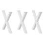 Patas para mesa de comedor en forma de X 3 uds acero blanco by , Table legs - Ref: Foro24-4012989, Price: 150,50 €, Discount: %