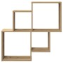 Estante de pared madera ingeniería roble artisian 80x15x78,5 cm by , Shelves and shelves - Ref: Foro24-856611, Price: 30,73 €...
