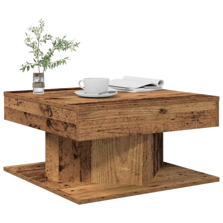 Mesa de centro madera de ingeniería envejecida 55x55x30 cm by , Coffee table - Ref: Foro24-856632, Price: 49,39 €, Discount: %