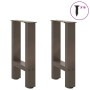 Patas para mesa de centro de acero natural 2 uds 28x(42-43) cm von , Tischbeine - Ref: Foro24-4013275, Preis: 55,31 €, Rabatt: %
