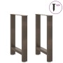 Patas para mesa de centro de acero natural 2 uds 60x(72-73) cm de , Patas para mesas - Ref: Foro24-4013307, Precio: 78,96 €, ...