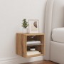 Mueble de TV de pared con luces LED roble artisian 30x28,5x30cm von , TV-Möbel - Ref: Foro24-857674, Preis: 32,10 €, Rabatt: %