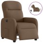 Sillón reclinable eléctrico de tela marrón de , Sillones - Ref: Foro24-3302956, Precio: 231,13 €