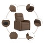 Sillón reclinable eléctrico de tela marrón by , Armchairs - Ref: Foro24-3302956, Price: 231,81 €, Discount: %