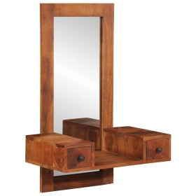 Espejo de pared con cajones madera maciza de acacia 60x33x90 cm von , Spiegel - Ref: Foro24-4102372, Preis: 146,26 €, Rabatt: %
