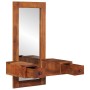 Espejo de pared con cajones madera maciza de acacia 60x33x90 cm by , Mirrors - Ref: Foro24-4102372, Price: 127,67 €, Discount: %