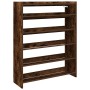 Zapatero madera contrachapada roble ahumado 80x25x100 cm by , Shoe racks and shoe organizers - Ref: Foro24-859900, Price: 71,...