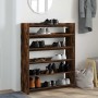 Zapatero madera contrachapada roble ahumado 80x25x100 cm by , Shoe racks and shoe organizers - Ref: Foro24-859900, Price: 71,...