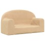 Sofá infantil de 2 plazas de felpa suave color crema de , Mobiliario para bebés y niños pequeños - Ref: Foro24-357013, Precio...