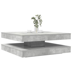 Mesa de centro giratoria 360 grados gris hormigón 90x90x34,5 cm de , Mesas de centro - Ref: Foro24-3321354, Precio: 152,93 €,...