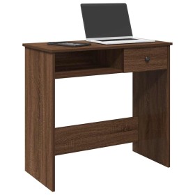 Escritorio de madera de ingeniería roble marrón 80x40x75 cm de , Escritorios - Ref: Foro24-860478, Precio: 67,40 €, Descuento: %