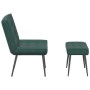 Sillón de relax con reposapiés terciopelo verde oscuro von , Stühle - Ref: Foro24-4012329, Preis: 96,27 €, Rabatt: %
