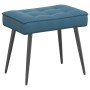 Sillón de relax con reposapiés terciopelo azul de , Sillas - Ref: Foro24-4012336, Precio: 100,62 €