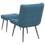 Sillón de relax con reposapiés terciopelo azul de , Sillas - Ref: Foro24-4012336, Precio: 100,62 €