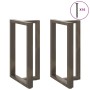 Patas de mesa bar forma T 2 uds acero natural 60x35x(90-91) cm by , Table legs - Ref: Foro24-4013083, Price: 152,63 €, Discou...