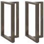 Patas de mesa bar forma T 2 uds acero natural 60x35x(90-91) cm by , Table legs - Ref: Foro24-4013083, Price: 152,63 €, Discou...