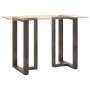 Patas de mesa bar forma T 2 uds acero natural 60x35x(90-91) cm by , Table legs - Ref: Foro24-4013083, Price: 152,63 €, Discou...