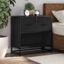 Mesilla de noche negra 60x31x60 cm madera procesada y metal de , Mesitas de noche - Ref: Foro24-848694, Precio: 66,91 €, Desc...