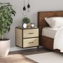 Mesita de noche de pared color roble ahumado 40x31x39,5 cm by , Nightstands - Ref: Foro24-848726, Price: 45,56 €, Discount: %