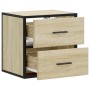 Mesita de noche de pared color roble ahumado 40x31x39,5 cm by , Nightstands - Ref: Foro24-848726, Price: 45,56 €, Discount: %