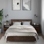 Mesitas de noche pared 2 uds color roble ahumado 40x31x39,5 cm by , Nightstands - Ref: Foro24-848739, Price: 68,04 €, Discoun...