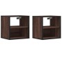 Mesitas de noche pared 2 uds color roble marrón 40x31x39,5 cm by , Nightstands - Ref: Foro24-848753, Price: 59,46 €, Discount: %