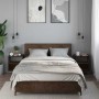 Mesitas de noche pared 2 uds color roble marrón 40x31x39,5 cm by , Nightstands - Ref: Foro24-848753, Price: 59,46 €, Discount: %
