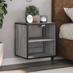 Mesitas de noche de pared 2 unidades gris sonoma 40x31x39,5 cm by , Nightstands - Ref: Foro24-848751, Price: 59,46 €, Discoun...