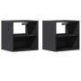 Mesitas de noche de pared 2 unidades negra 40x31x39,5 cm de , Mesitas de noche - Ref: Foro24-848745, Precio: 59,40 €, Descuen...