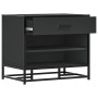 Banco zapatero madera de ingeniería y metal negro 60x40x53,5 cm by , Benches for halls and storage - Ref: Foro24-849219, Pric...