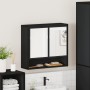 Armario de baño con espejo madera ingeniería negro 65x20x60 cm by , bathroom vanities - Ref: Foro24-849259, Price: 82,22 €, D...