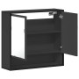 Armario de baño con espejo madera ingeniería negro 65x20x60 cm de , Tocadores de baño - Ref: Foro24-849259, Precio: 82,13 €