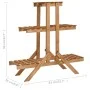Soporte para plantas de madera de abeto 83x25x83 cm de vidaXL, Soportes para macetas - Ref: Foro24-47234, Precio: 34,63 €, De...