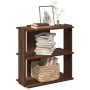 Librería 3 estantes madera ingeniería marrón roble 60x30x60 cm von , Bücherregale und Regale - Ref: Foro24-860253, Preis: 40,...