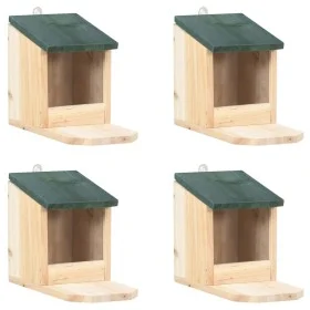 Squirrel houses 4 units fir wood by vidaXL, Cages and habitats for small animals - Ref: Foro24-47231, Price: 28,28 €, Discoun...