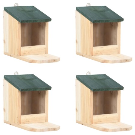 Squirrel houses 4 units fir wood by vidaXL, Cages and habitats for small animals - Ref: Foro24-47231, Price: 28,71 €, Discoun...