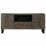 Mueble de TV madera maciza de mango negro 105x33x46 cm de , Almacenamiento para CD y DVD - Ref: Foro24-4017698, Precio: 116,3...