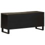 Mueble de TV madera maciza de mango negro 105x33x46 cm de , Almacenamiento para CD y DVD - Ref: Foro24-4017698, Precio: 116,3...