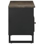 Mueble de TV madera maciza de mango negro 100x33x46 cm de , Almacenamiento para CD y DVD - Ref: Foro24-4017700, Precio: 95,71...