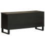 Mueble de TV madera maciza de mango negro 100x33x46 cm de , Almacenamiento para CD y DVD - Ref: Foro24-4017700, Precio: 95,71...