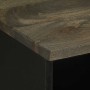 Mueble de TV madera maciza de mango negro 100x33x46 cm de , Almacenamiento para CD y DVD - Ref: Foro24-4017700, Precio: 95,71...