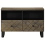 Mueble de TV madera maciza de mango negro 70x33x46 cm de , Almacenamiento para CD y DVD - Ref: Foro24-4017685, Precio: 89,06 ...