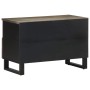 Mueble de TV madera maciza de mango negro 70x33x46 cm de , Almacenamiento para CD y DVD - Ref: Foro24-4017685, Precio: 89,06 ...